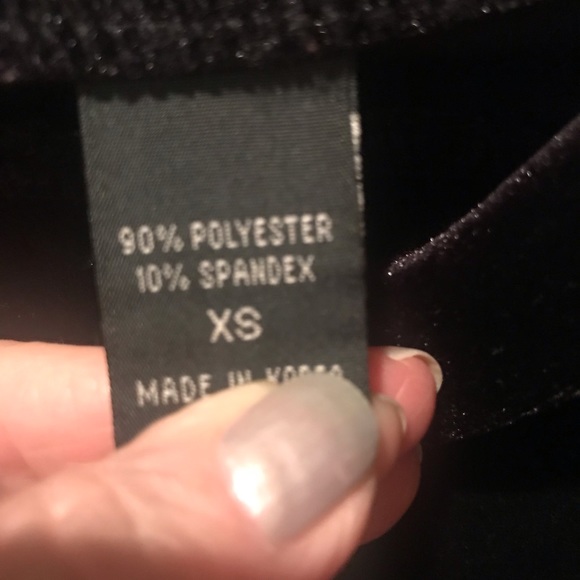 _______SOLD______—BLACK VELOUR XS SLACKS Long - Picture 4 of 15